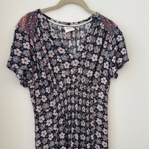 Knox Rose Black and White Floral Maxi Dress